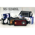 NNS S240SL Rechargeable Radio Speaker With USB SD TF Mp3 Player With Solar With Light